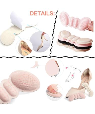 Women Heel Inserts - 6 Pairs Heel Protectors & Cushions for Loose Shoes - Prevent Heel Pain & Blisters - Black - Buy Online on GoSupps.com