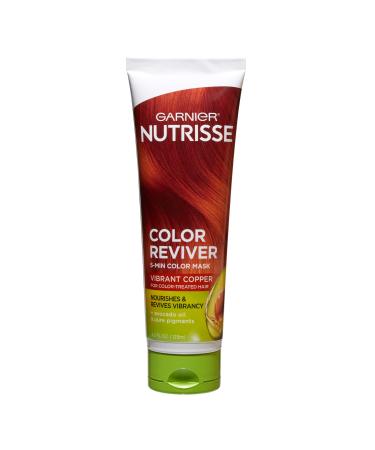 Garnier Nutrisse 5 Minute Nourishing Color Hair Mask with Triple Oils Delivers Day 1 Color Results, for Color Treated Hair, Vibrant Copper, 4.2 fl. oz.