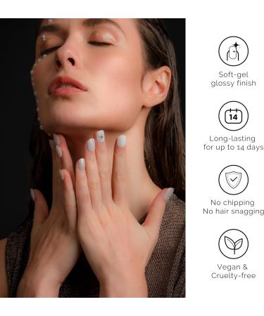 NAILOG Semi Cured Gel Nail Strips 34 pcs Salon-Quality Gel Nail Stickers Long Lasting Nail Wraps for Women with Soft Gel Finish Astria - Buy Online on GoSupps.com