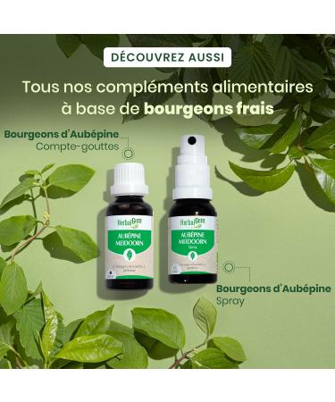 HERBALGEM - Mother Macerate - Organic Hawthorn - Food Supplement Gemmotherapy Concentrated - Fresh Bud Extract - For Blood Circulation - 30 ml - Buy Online on GoSupps.com