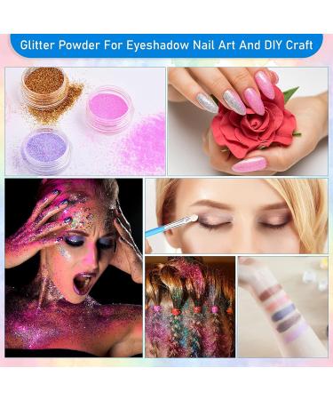 Glitter Tattoos Kit: 26 Large Glitter Colors, 6 Fluorescent Colors, 134 Stencils, 2 Glue - Perfect Gift for Girls, Teens, Women - Birthday, Christmas, Festival - Buy Online on GoSupps.com