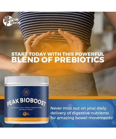 Peak Biome Peak BioBoost - 6 Pack Prebiotic Fiber Supplement for Metabolism | Easy to Dissolve Unflavored Fiber Powder | Non-GMO | 6-Month Supply 180 Servings | Gluten, Soy, Dairy Free - Buy Online on GoSupps.com