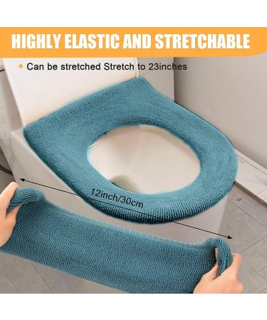 Riakrum 10 Pcs Soft Thicker Toilet Seat Cover Pads - Washable & Comfortable Seat Warmer for Bathroom & Travel - Buy Online on GoSupps.com