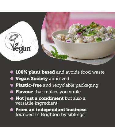 BeSaucy Dill & Gherkin Mayonnaise 180g Glass Jar - Vegan Friendly Spread, Dip, Mash Stir-in - UK Made - Buy Online on GoSupps.com