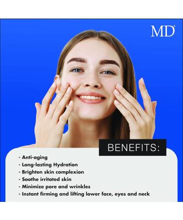 MD Ultra Lifting Mask - Anti-Aging Double Chin Reducer & Hydrating Face Slimming Mask - Fast Acting Serum for Contouring & Tightening - Anti-Wrinkle Treatment for All Skin Types - Buy Online on GoSupps.com