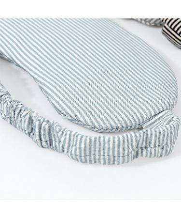 Knitted Striped Ice Bag Eye Mask for Men and Women - Cold/Hot Compress, Shading, Sleep Aid - Black - Buy Online on GoSupps.com