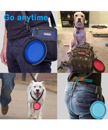 Buy Petbonus Foldable Dog Bowls - 2 Silicone Travel Bowls Leak-Proof & Portable Perfect for Water & Food - Blue & Green 1000ml - Buy Online on GoSupps.com