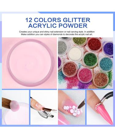 Morovan Acrylic Nail Kit with Drill - Professional Set for Beginners - Glitter Powders, Brush, Forms - DIY Nail Art Extension - Buy Online on GoSupps.com