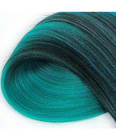 Xusuperb Lang Pre-Stretched Ombre Green Braiding Hair - 30 Inch Easy Knotless Extensions (6 Packs) | Soft Yaki Texture for Braiding (T1B/Green#) - Buy Online on GoSupps.com