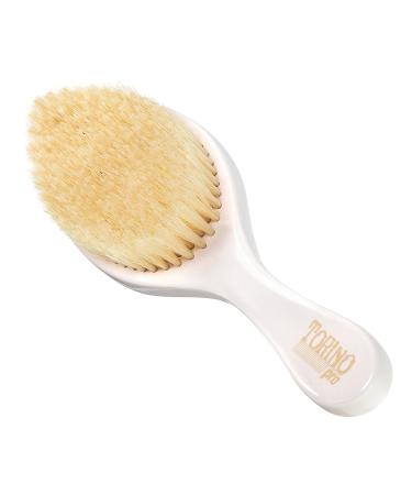 Torino Pro Wave Brush 640 By Brush King - Soft Curve 360 Waves Brush - Soft Wave Brush - Made with 100% Boar Bristles - True Texture Soft - Great for Polishing/Laying Down Frizz & Finisher