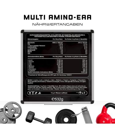 EAA Powder 532g - Candy Lemon Flavor | Vegan Amino Acid Drink | All 8 Essential Amino Acids | Delicious Workout Supplement - Buy Online on GoSupps.com