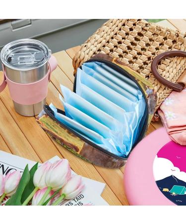 MUOOUM Summer Sunset Cows Sanitary Napkin Storage Bag Menstrual Pad Bag Portable Menstrual Cup Pouch with Zipper for Teen Girls Women Ladies Multi-colored 2 - Buy Online on GoSupps.com