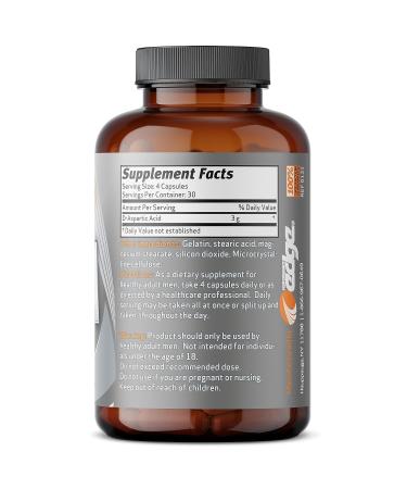 Buy DAA D-Aspartic Acid 3g Daily Dose - 30 Day Supply (120 Capsules) | Boost Testosterone Naturally - International Shipping Available - Buy Online on GoSupps.com