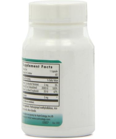 Nutricology Super D3 Dietary Supplement - Bone & Immune Support Cholecalciferol with C & E Vegetarian Capsules Gluten Free - 60 Count - Buy Online on GoSupps.com