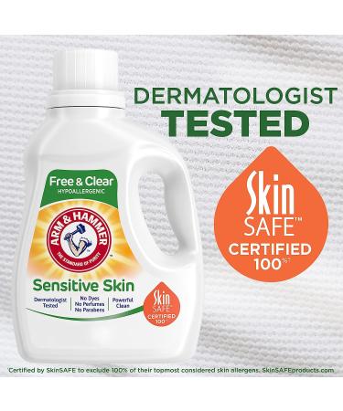 Arm & Hammer Sensitive Skin Free & Clear Liquid Laundry Detergent - 105 Loads | 105 fl oz - Buy Online on GoSupps.com