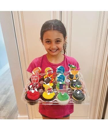 73Pcs Super Football bowl Cake Cupcake Toppers Themed Decorations for Birthday Party Football Sport Party Supplies - Buy Online on GoSupps.com