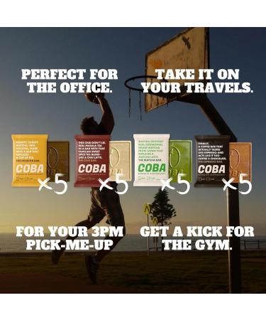COBA Caffeinated Coffee Chocolate 1 Bar 1 Espresso - Energy Boost, Portable, All Natural Caffeine for Gym, Travel, Daily Use - Gluten Free, Non GMO (20 Pack, Sampler) Sampler 20 Count - Buy Online on GoSupps.com