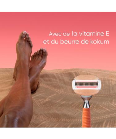 Gillette Venus Miami Sunset ComfortGlide Women's Shaver 1 Durable Handle 2 Refills with 3 Blades and 2 Moisturizing and Sof - Buy Online on GoSupps.com