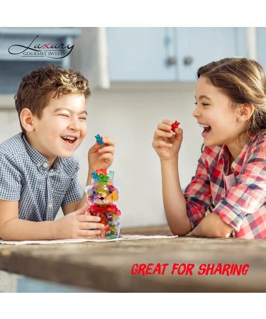 1 LB Luxury Gourmet Sweets Gummy Bears Jar - Assorted Gummy Candy Gift with Red Bow - Perfect for All Occasions - Buy Online on GoSupps.com