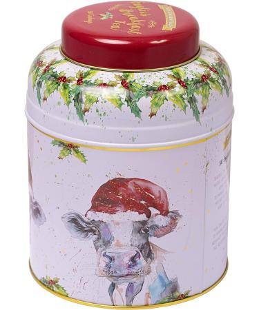 New English Teas Christmas Cow Tea Caddy with 80 English Breakfast Teabags - Buy Online on GoSupps.com