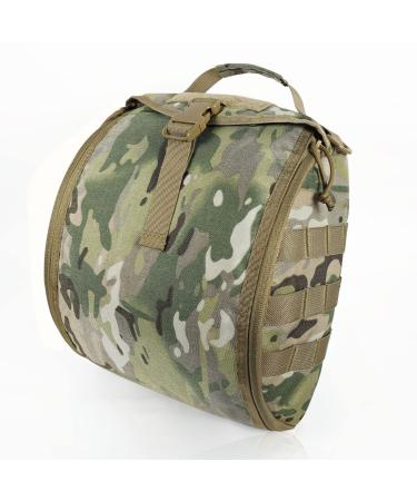 Tactical Helmet Bag Pack Multi-Purpose Molle Storage Military Carrying Pouch for Sports Hunting Shooting Combat Helmets. Multicam