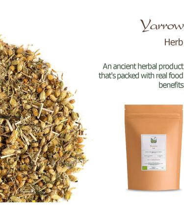 Yarrow Leaf and Flower Organic - Dried Achillea Millefolium Tea - Yarrow Tea Organic Dried Yarrow Flowers Yarrow Flower Tea - Buy Online on GoSupps.com
