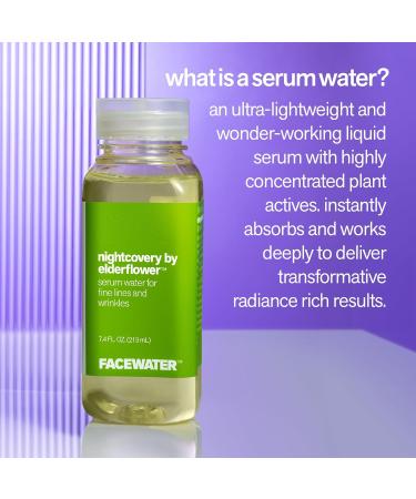 Facewater Nightcovery Serum - Reduce Fine Lines & Wrinkles | Elderflower Infused Skincare for Youthful Glow - Buy Internationally - Buy Online on GoSupps.com