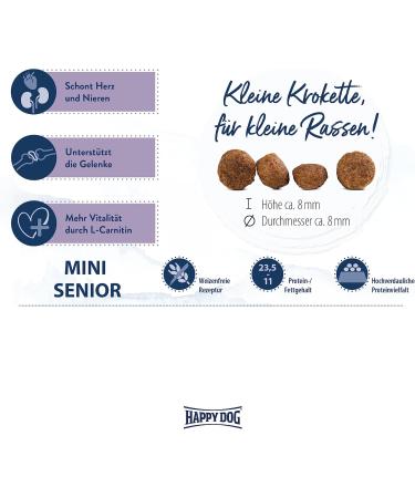 Happy Dog Fit & Vital Mini Senior 300g - Premium Nutrition for Senior Dogs | Buy Internationally - Buy Online on GoSupps.com