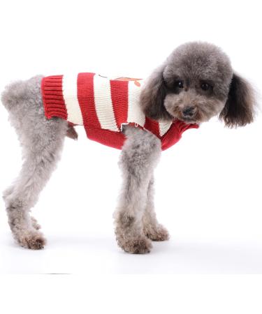Buy Hrttsy Christmas Dog Sweater | Cozy Winter Pullover for Small to Large Dogs | Red & White Moose Design - Buy Online on GoSupps.com