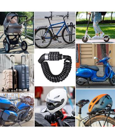 HEJO Helmet Lock Set - 2 Piece Mini Bike & Motorcycle Cable Lock with Number Code - Durable PVC & Zinc Alloy - 150cm x 0.46cm - Buy Online on GoSupps.com