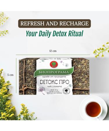 KUKER Detox Tea Bags with Dandelion Turmeric Nettle Tea Ginger and Basil - Detox Drink Herbal Teas Dandelion Tea Calming Tea & Relaxing Tea Dandelion Root Tea - 20 Tea Bags 30g - Buy Online on GoSupps.com
