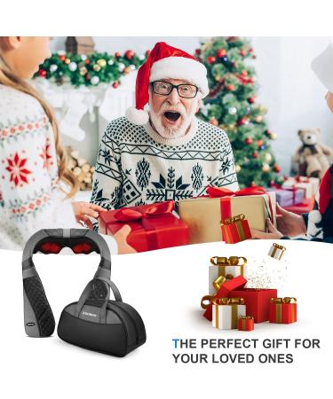 Zuukoo Health Shiatsu Shoulder Massager with Heat - Electric Deep Tissue Kneading Pillow for Neck and Back - Full Body Massager with Carrying Bag - Great Gift for Men/Women - Buy Online on GoSupps.com