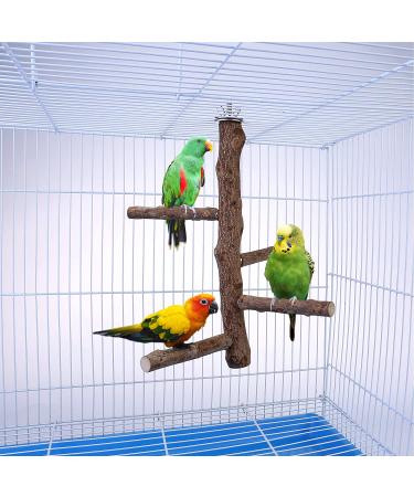 Filhome Bird Perch Stand Toy | Natural Wood Parrot Cage Branch | For Parakeets, Cockatiels, Conures, Macaws | 10 Length - Buy Online on GoSupps.com