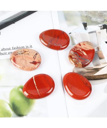 Artistone Red Jasper Crystal Thumb Worry Stone - Hand Carved Healing Pocket Stone for Meditation and Reiki - Buy Online on GoSupps.com