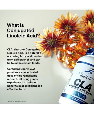CONFIDENT SPORTS CLA (Conjugated Linoleic Acid) - 1000 mg - 180 Softgels 180 count (Pack of 1) - Buy Online on GoSupps.com