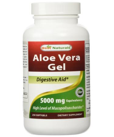 Best Naturals Aloe Vera Gel 5000 mg 250 Softgels