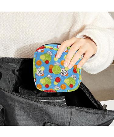 Anna Cowper Fruits Pattern Menstrual Cup Pouch - Portable Period Bag for Women and Teen Girls (1Pc, Multi-colored) - Buy Online on GoSupps.com