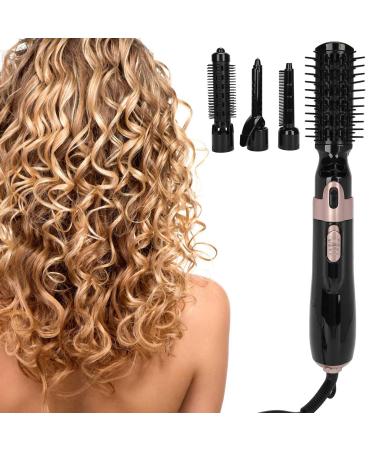 4 In 1 Hot Air Hair Blow Triple Barrel Waver Automatic Curling Iron Tourmaline Ceramic Ion Hair Straightener Brush Low Noise Design Us