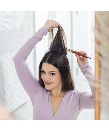 GranNaturals Boar Bristle Teasing Brush - White Bristles - Wooden Handle for Backcombing, Edge Control, and Sleek Hairstyles - Buy Online on GoSupps.com