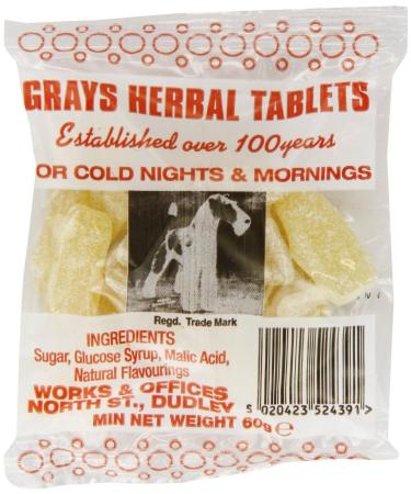 Grays Herbal Tablets - Each 60g Bags (6 x 60g Bags)