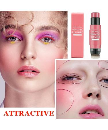 Cream Contour Blush Stick Long Lasting Waterproof Blush Stick for Cheeks&Lips Multipurpose Face Highlighting Concealing Cream Shimmer Contour Stick Makeup for Women 01 - Buy Online on GoSupps.com