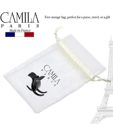 Camila Paris NV07 French Hair Clip for Women - Black 3 Teeth Ponytail Holder - Girls Claw Clip Jaw Fashion Accessory - Made in France - Buy Online on GoSupps.com