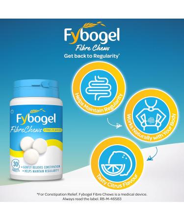 Fybogel FibreChews 30s Chewables - 30 Count for Constipation Relief - Buy Online on GoSupps.com