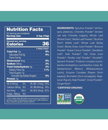 RAW Generation Daily Super Greens Detox Powder - 19 Green Superfoods Blend for Daily Wellness & Gut Health - Buy Online on GoSupps.com
