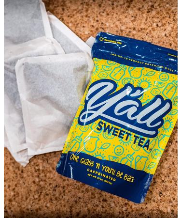 Yall Sweet Tea - 10 Pack Perfect Batch Tea Bags for Southern Sweet Tea - One Gallon Size - Caffeinated - 10 Count Pack - Buy Online on GoSupps.com