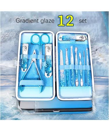 Stainless Steel Nail Clipper Set Unisex Gradient PU Leather Professional Manicure/Pedicure Suitable for Everyone. (Color : B) - Buy Online on GoSupps.com
