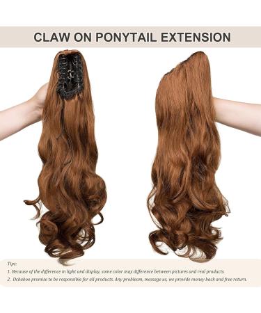 Dcbaboo Ponytail Extension Curly 18inch Claw Clip in Ponytail Hair Extensions Long Wavy Synthetic Pony tails Natural Wave One Piece Hairpiece Fake Ponytail for Women Light Auburn 18 inch 140g Light Auburn - Buy Online on GoSupps.com
