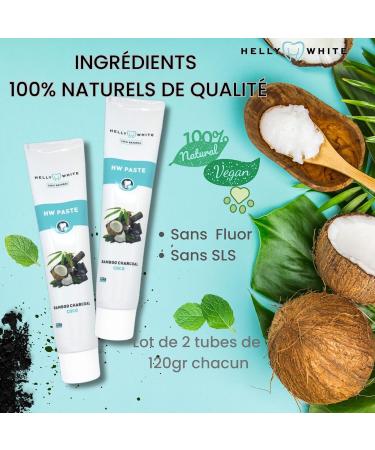 Dentifrice Professionnel Blanchissant Naturel Charbon Actif Huile de Coco Menthe Pack 2 sans Fluor Dents Blanches Sp cial Gencives Sensibles - Buy Online on GoSupps.com