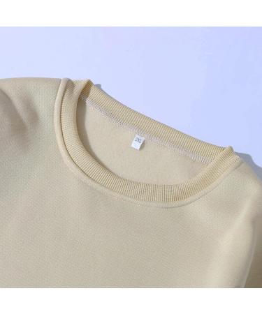 DuoWei Mom Mode Sweatshirt | Hawaii Graphic Print Round Neck Top | Beige | Small - Buy Online on GoSupps.com