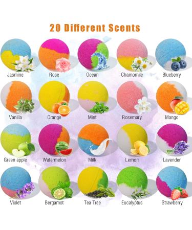 Kids Bath Bombs with Surprise Inside - 20 Pack Gift Set for Girls and Boys | Handmade Fizzies Spa Balls for Children - Birthday, Christmas, Easter Day - Buy Online on GoSupps.com